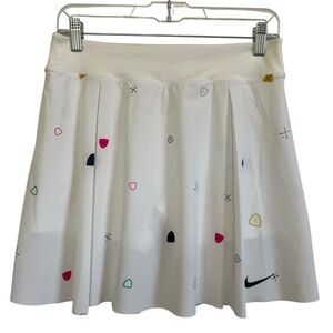 Nike Womens White Dri-Fit Club Golf Tennis Pickleball Skort Medium